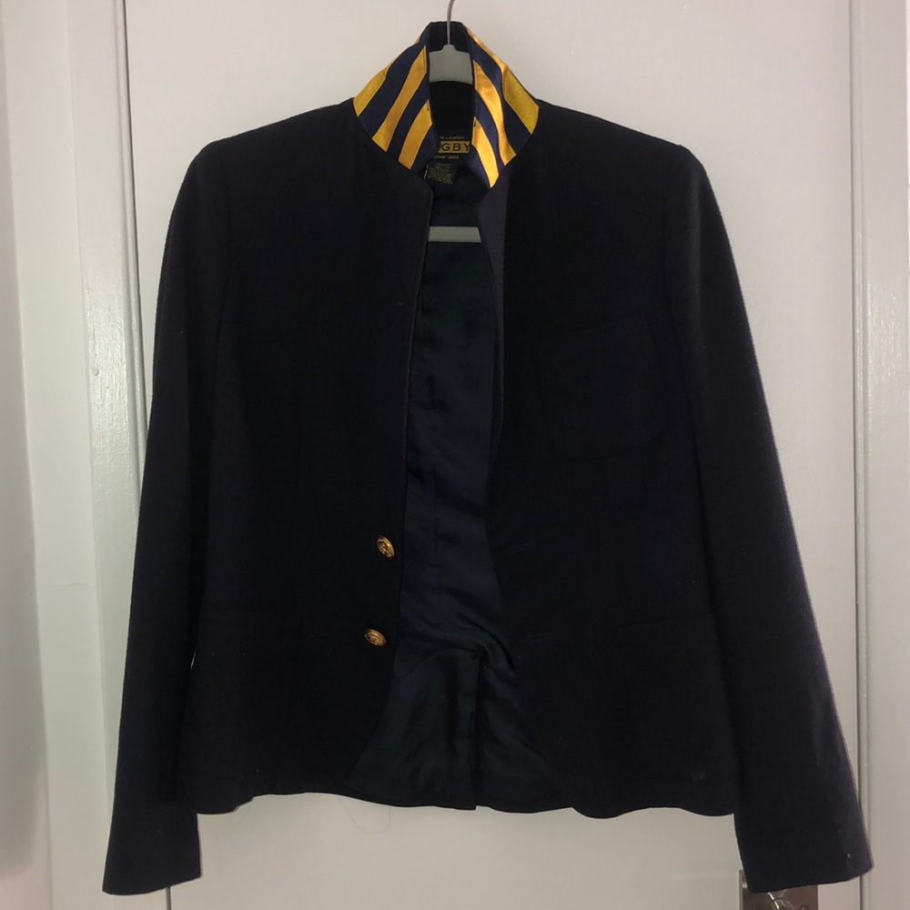 Navy Ralph Lauren Rugby Wool Blazer